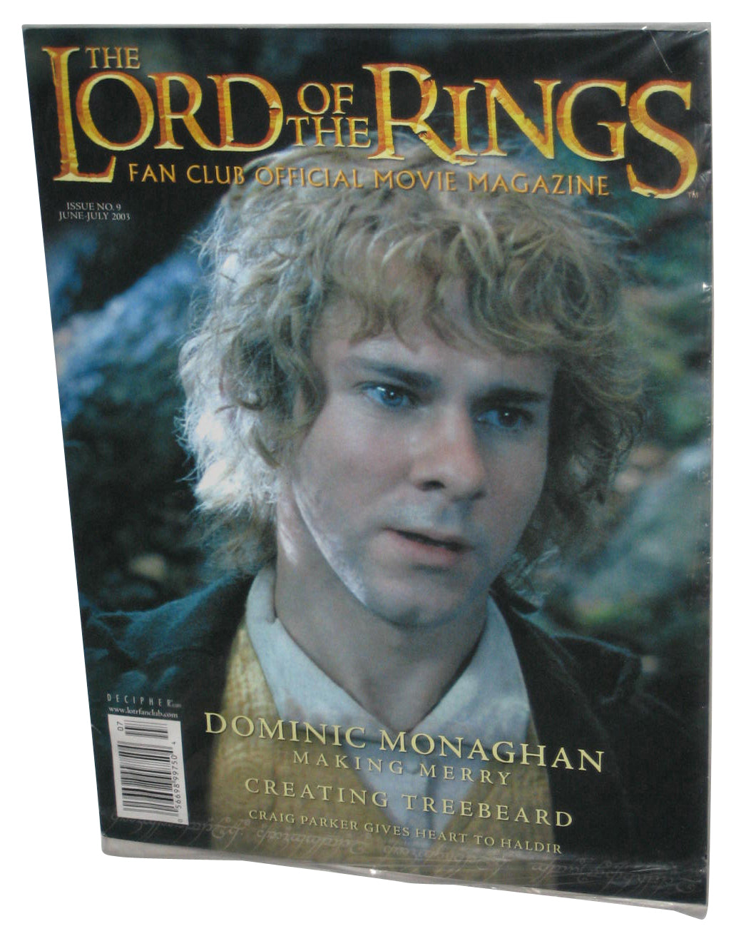 Lord of The Rings Fan Club Official Movie June-July 2003 Magazine Book No. 9 - (Dominic Monaghan Merry Cover)