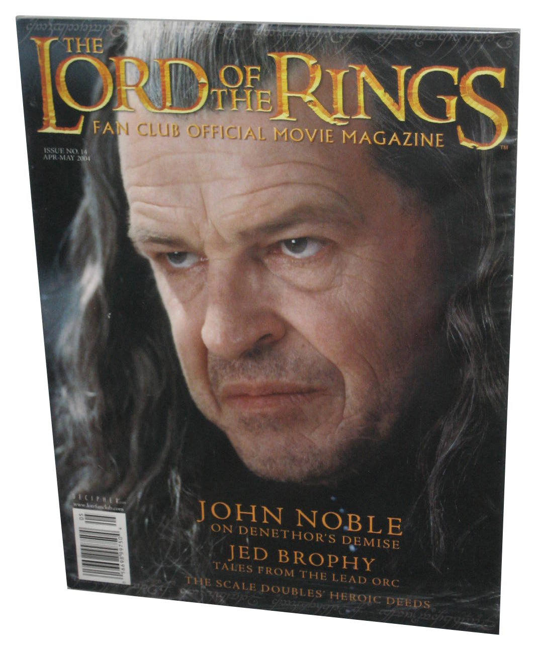 Lord of The Rings Fan Club Official Movie Apr-May 2004 Magazine Book No. 14 - (John Noble Denethor Cover)