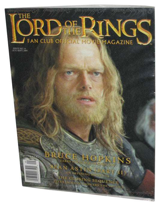 Lord of The Rings Fan Club Official Movie Aug-Sept 2004 Magazine Book No. 16 - (Bruce Hopkins Gamling Cover)