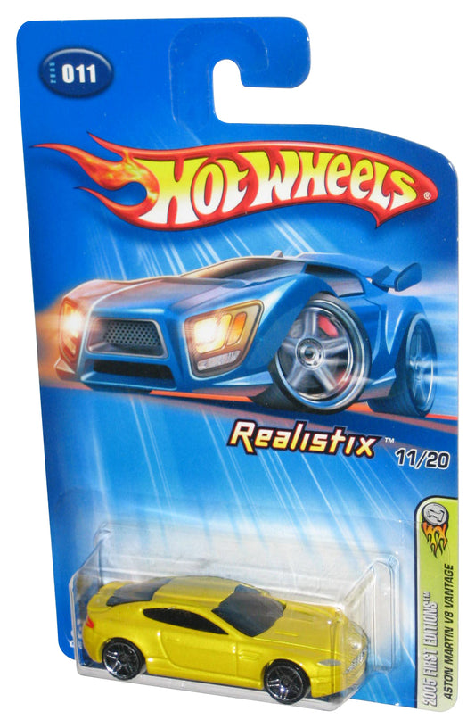 Hot Wheels 2005 First Editions Realistix 11/20 Yellow Aston Martin V8 Vantage Toy Car #011