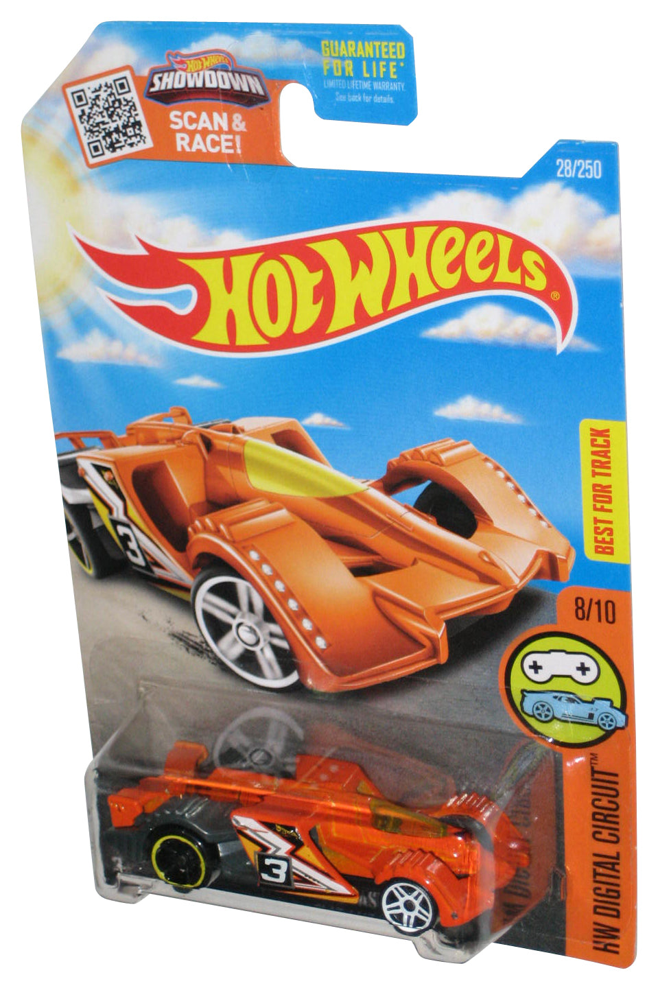 Hot Wheels HW Digital Circuis 8/10 (2015) Orange Epic Fast Toy Car 28/250 - (Target Exclusive Spring Card)