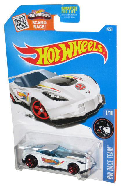 Hot Wheels HW Race Team 1/10 (2015) White Corvette C7.R Toy Car 1/250