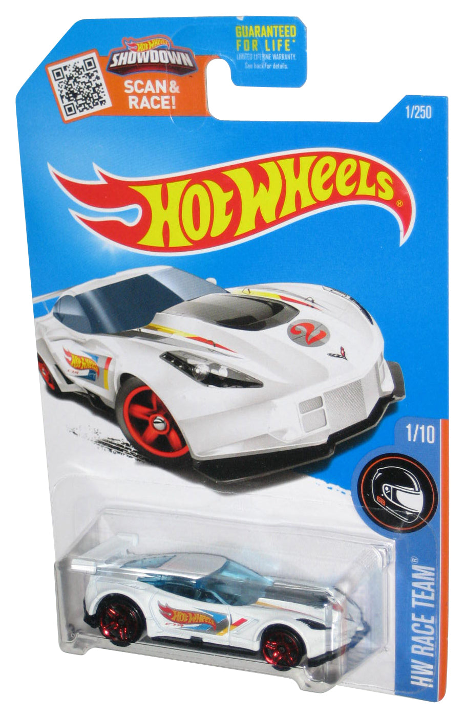 Hot Wheels HW Race Team 1/10 (2015) White Corvette C7.R Toy Car 1/250