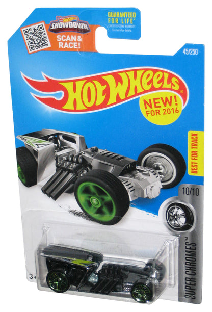 Hot Wheels Super Chromes 10/10 (2016) Silver & Green Z-Rod Toy Car 45/250