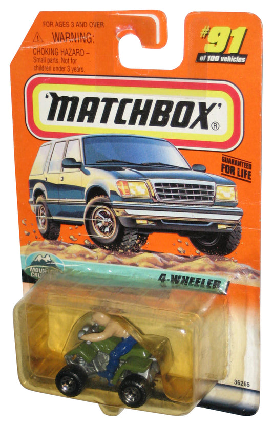 Matchbox Mountain Cruisers (1998) Green 4-Wheeler Toy 91/100 - (Minor Wear)