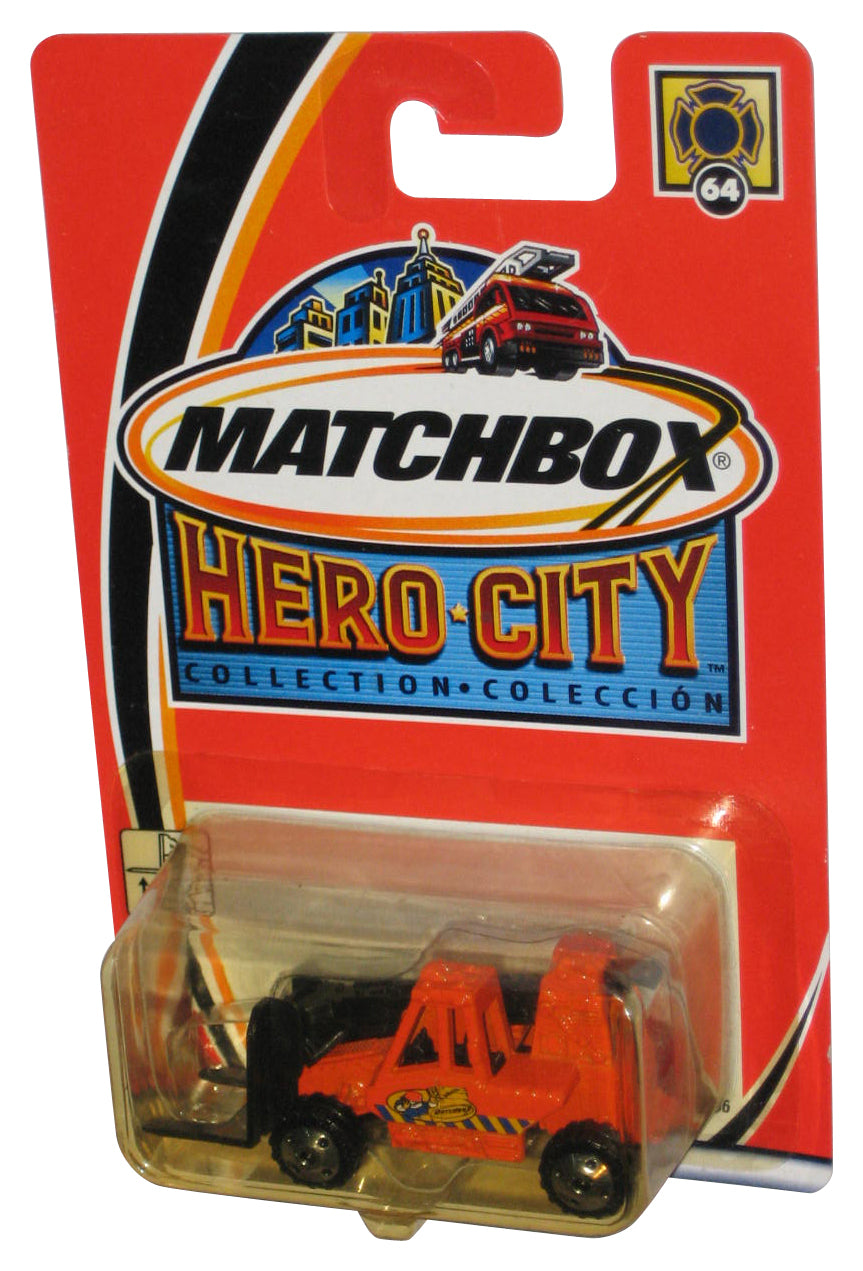 Matchbox Hero City (2002) Mattel Orange Fork Lift Toy #64