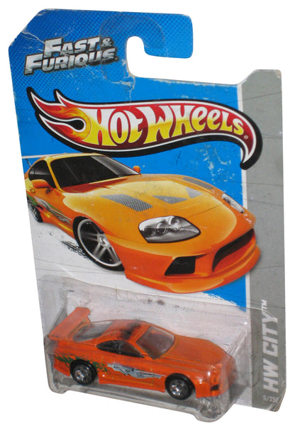 Hot Wheels HW City Fast & Furious (2013) Orange Toyota Supra Toy Car 5/250 - (Damaged Packaging)