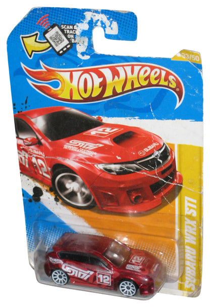 Hot Wheels 2012 New Models 33/50 Red Subaru WRX STI Toy Car 33/244 - (Damaged Packaging)