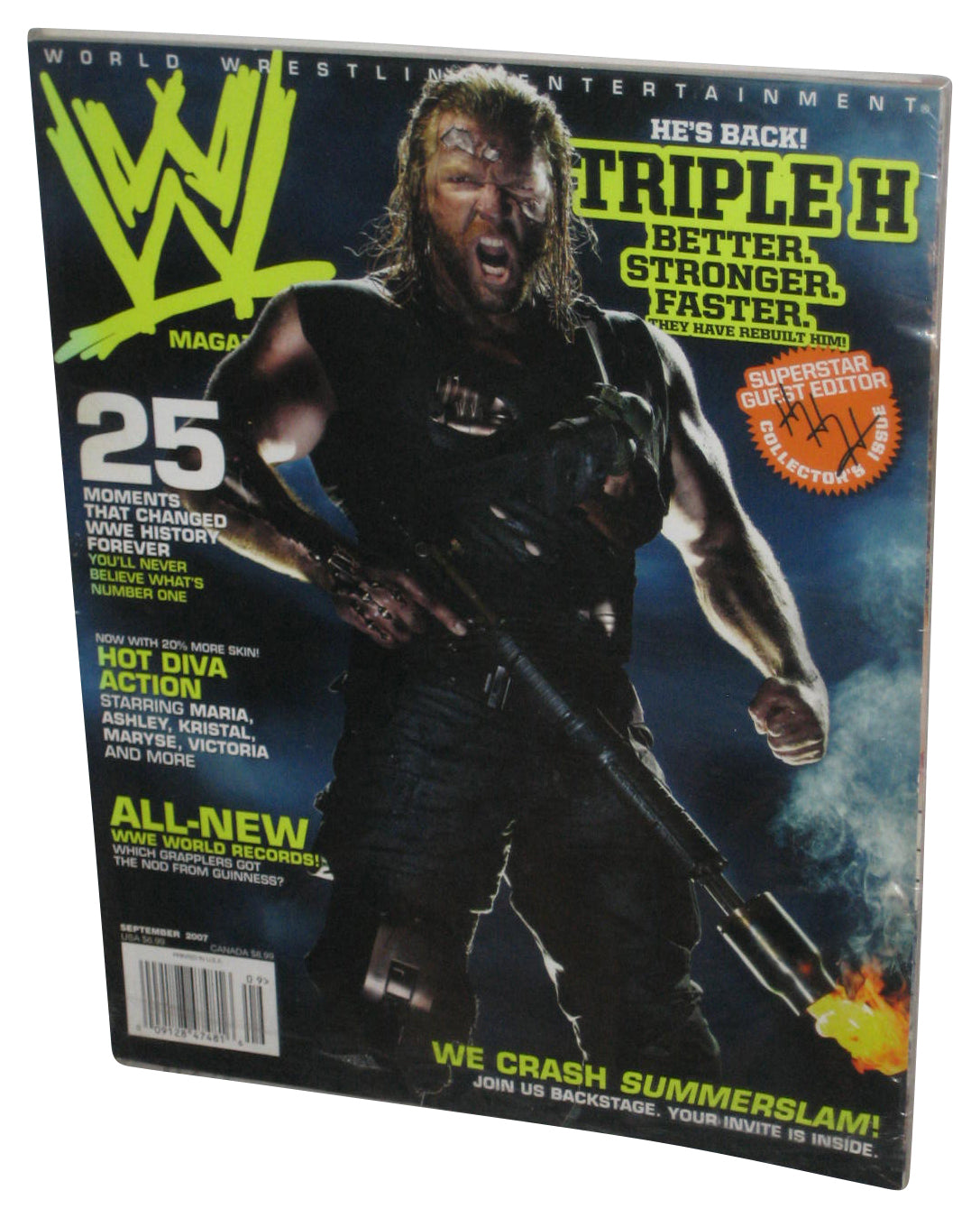 WWE Wrestling September 2007 Magazine Book - (Triple H He's Back Cover)