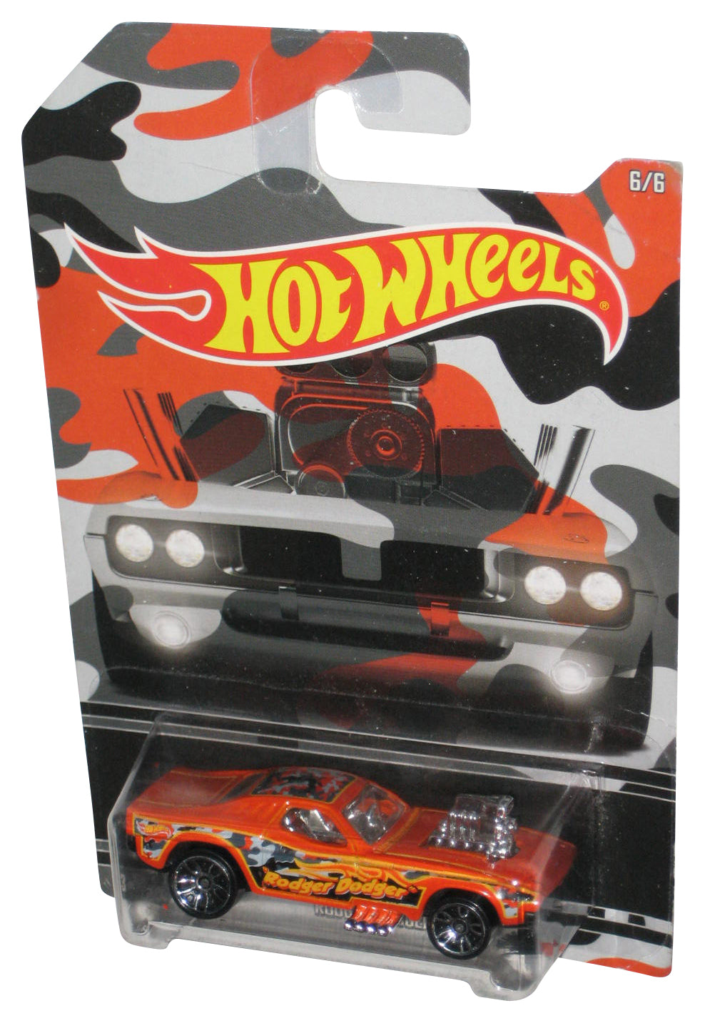 Hot Wheels Camouflage Series Orange Rodger Dodger Toy Car 6/6