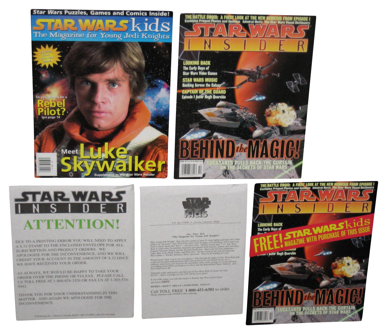Star Wars Insider Behind The Magic Magazine Book Issue 40 w/ Inserts