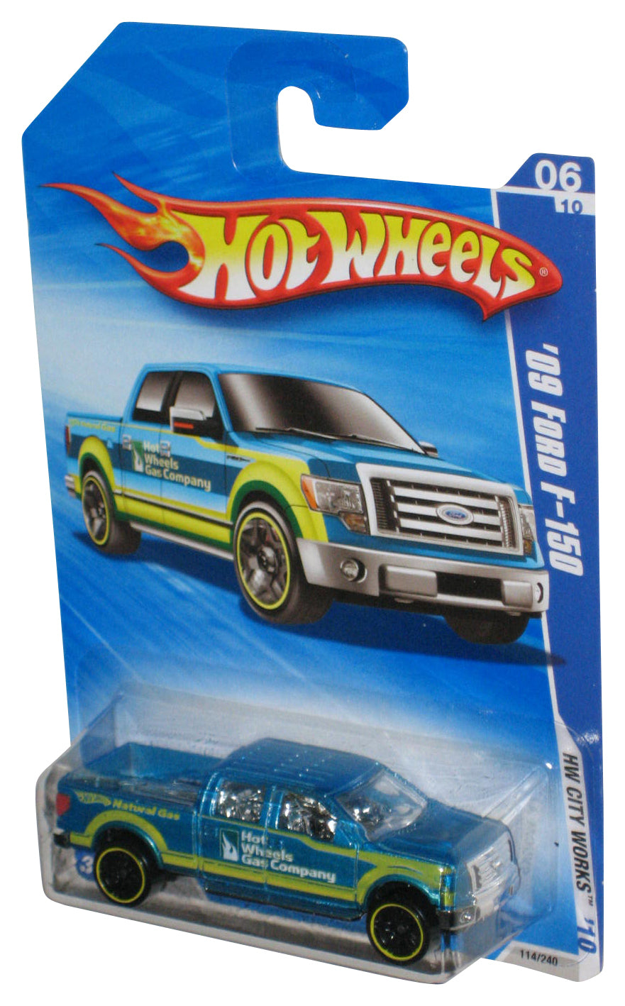 Hot Wheels HW City Works '10 6/10 Blue '09 Ford F-150 Toy Truck 114/240