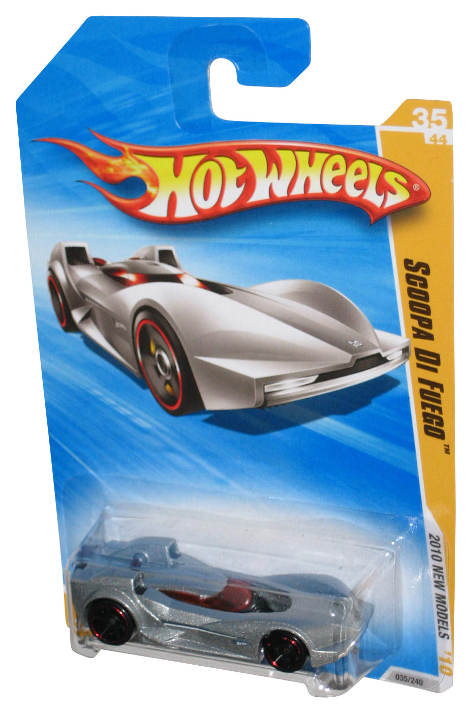 Hot Wheels 2010 New Models 35/44 Silver Scoopa Di Fuego Toy Car 035/240