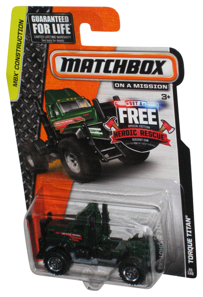Matchbox MBX Construction (2014) Green Torque Titan Truck Toy 35/120 - (Expired Free Offer Card)
