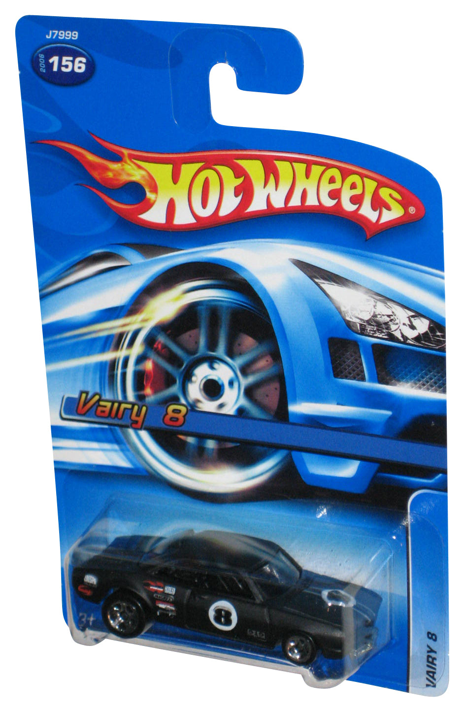 Hot Wheels Vairy 8 (2006) Mattel Black Die-Cast Toy Car #156