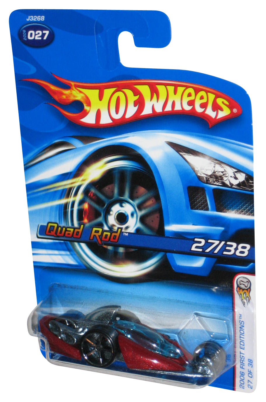 Hot Wheels 2006 First Editions 27/38 Red Quad Rod Car Toy #027