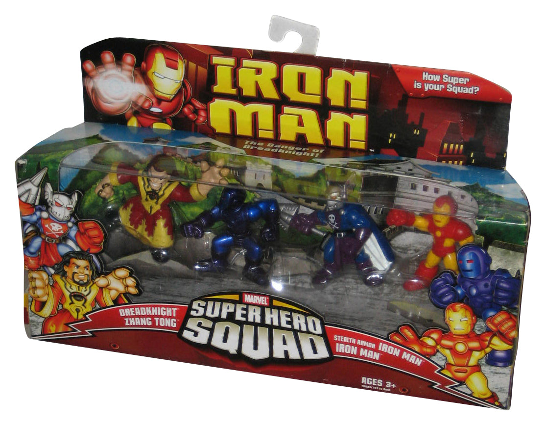 Marvel Super Hero Squad (2008) Hasbro Figure Set - (Dreadknight / Zhang Tong / Stealth Armor Iron Man)