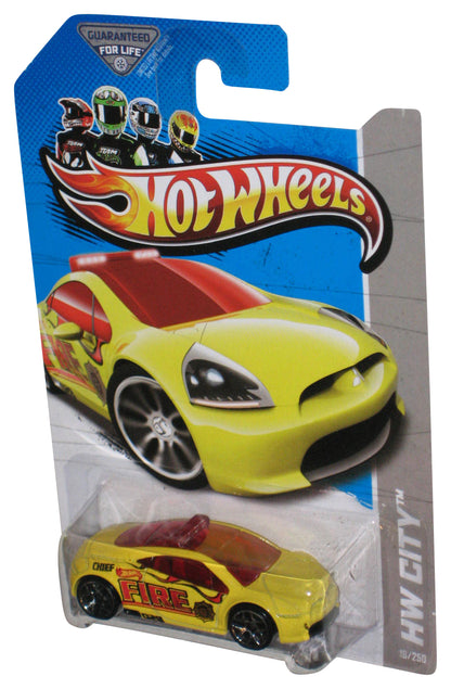 Hot Wheels Mitsubishi Eclipse Concept Car (2012) Yellow Fire Chief Toy Car 18/250