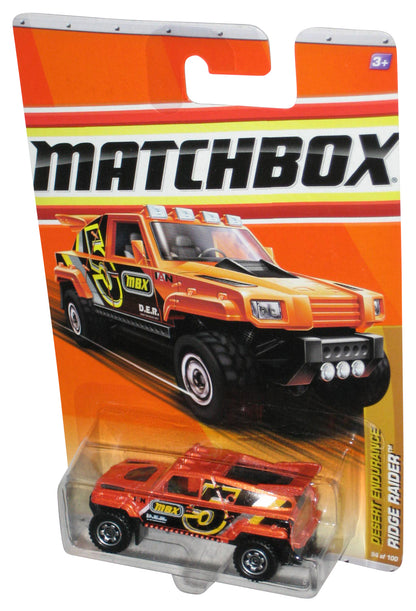 Matchbox Desert Endurance (2010) Metallic Orange Ridge Raider Toy Car 94/100
