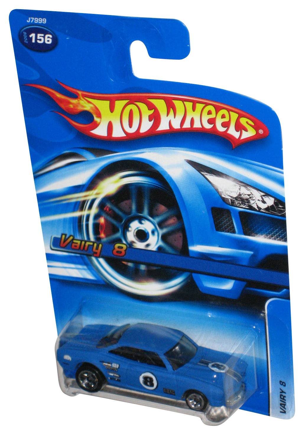 Hot Wheels Vairy 8 (2006) Mattel Blue Die-Cast Car Toy #156