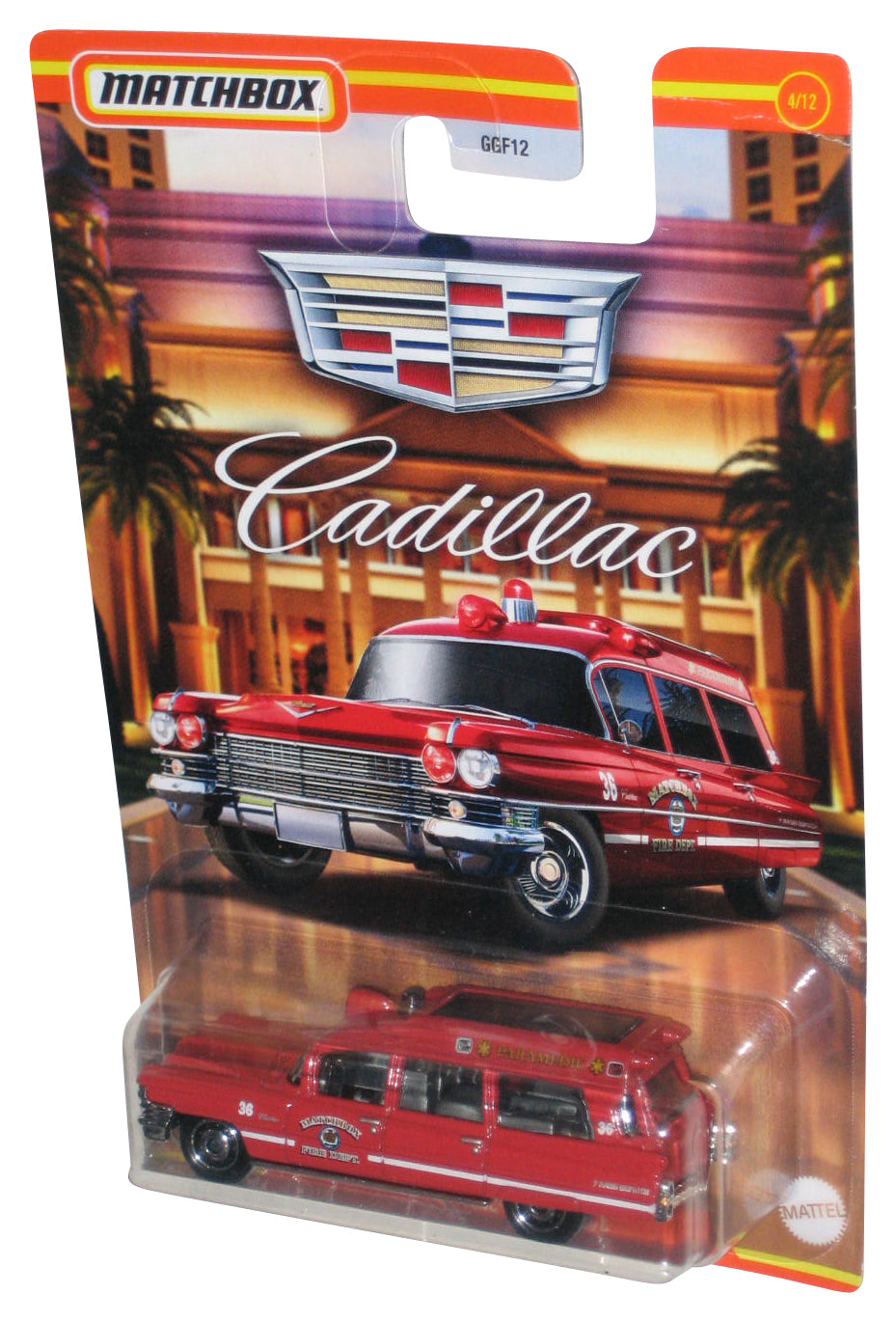 Matchbox 1963 Cadillac Ambulance (2020) Red Metal Toy Car 4/12