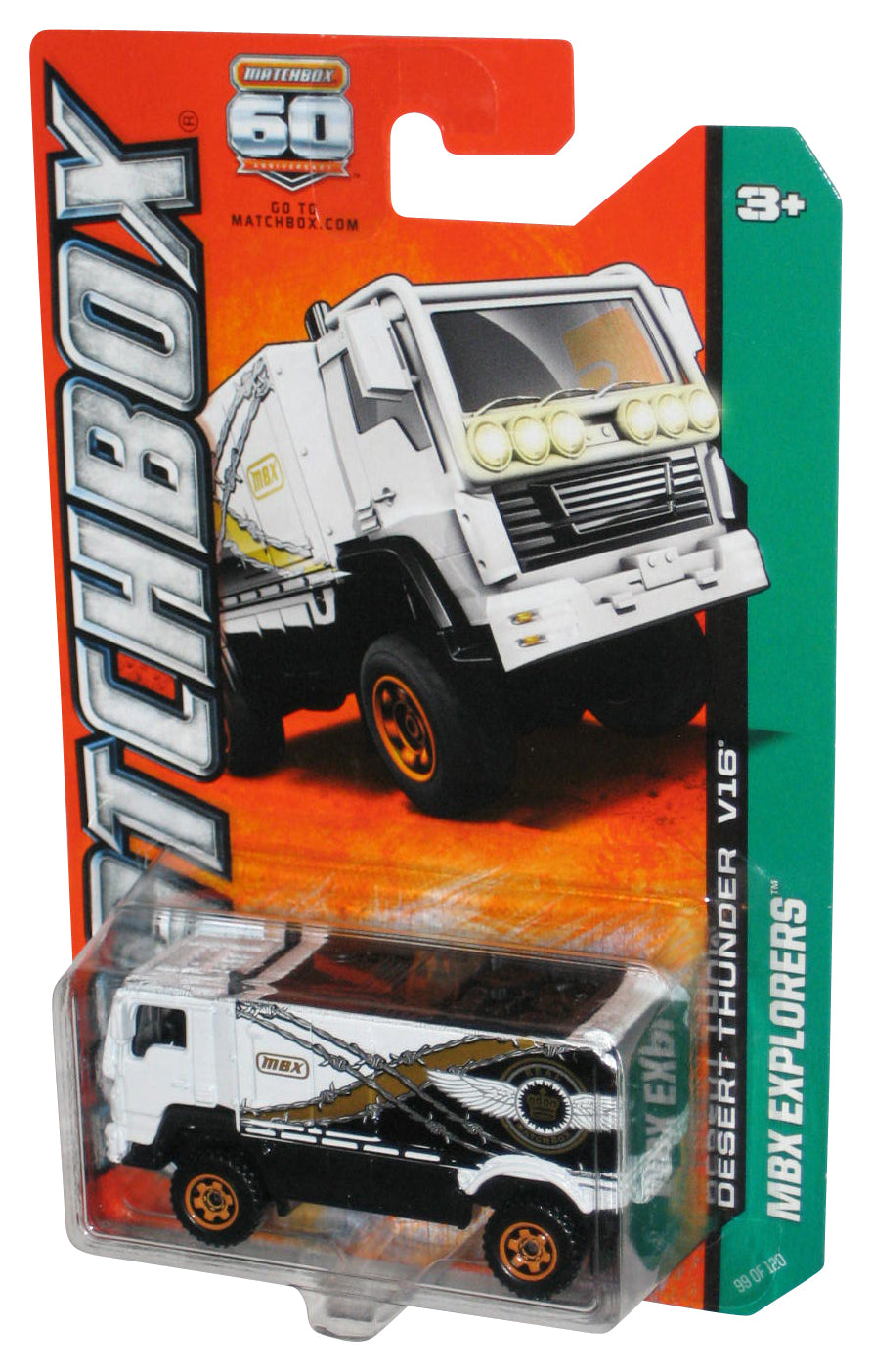 Matchbox MBX Explorers (2012) White Desert Thunder V16 Toy Truck 99/120