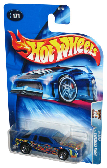 Hot Wheels Work Crewsers Chevy (2004) Mattel Blue Toy Car #171