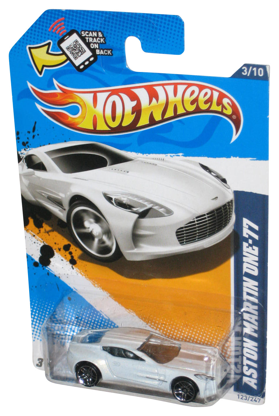 Hot Wheels HW All Stars '12 3/10 White Aston Martin One-77 Toy Car 123/247