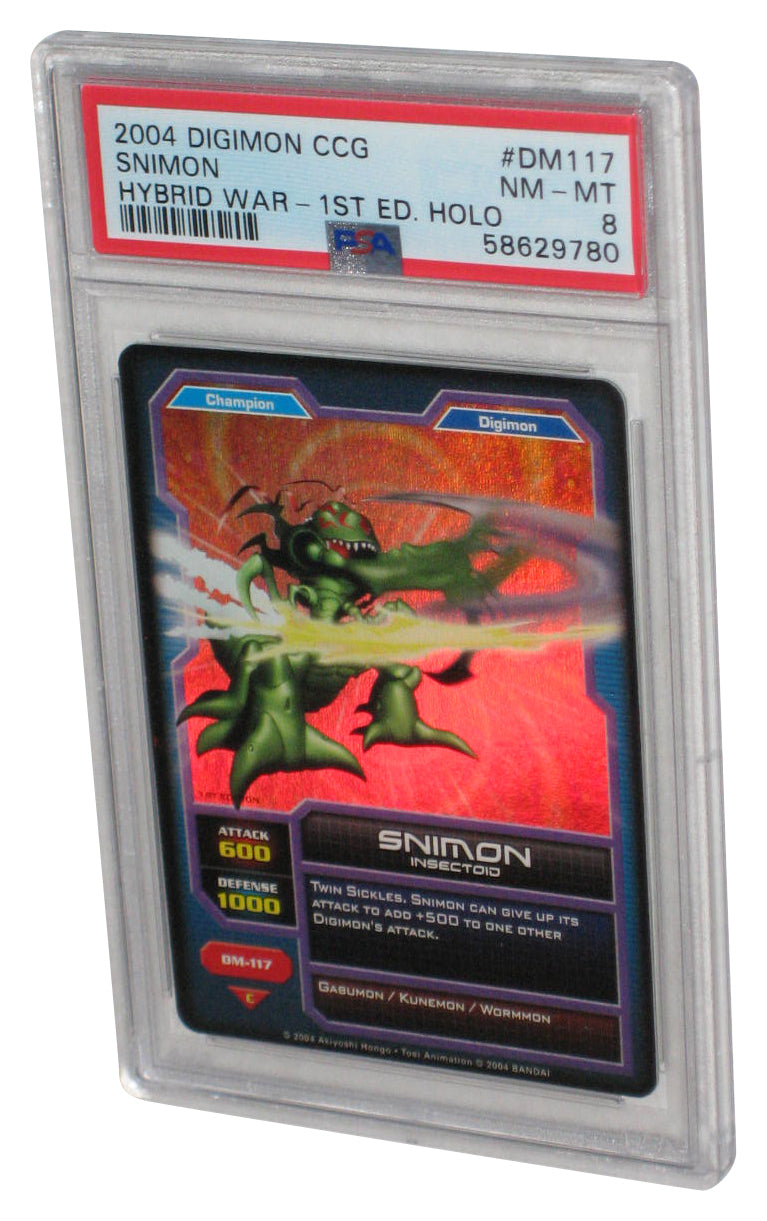 Digimon CCG 2004 Snimon Hybrid Warriors 1st Edition PSA 8 Graded Card DM117