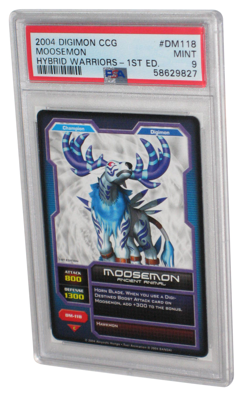 Digimon CCG 2004 Moosemon Hybrid Warriors 1st Edition PSA 9 Graded Card DM118