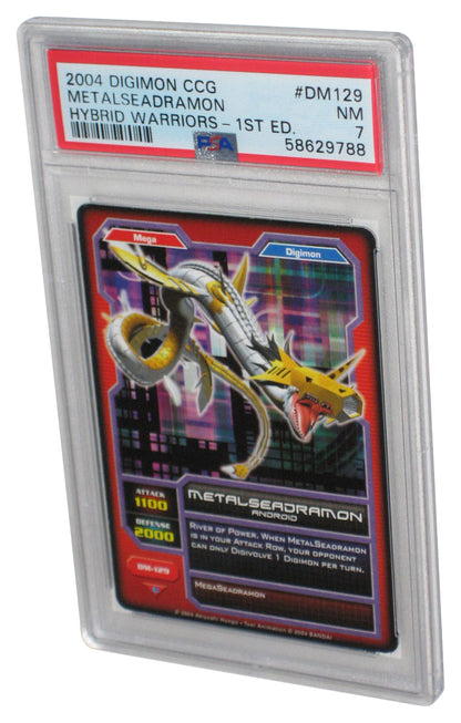 Digimon CCG 2004 Metalseadramon Hybrid Warriors 1st Edition PSA 7 Graded Card DM129