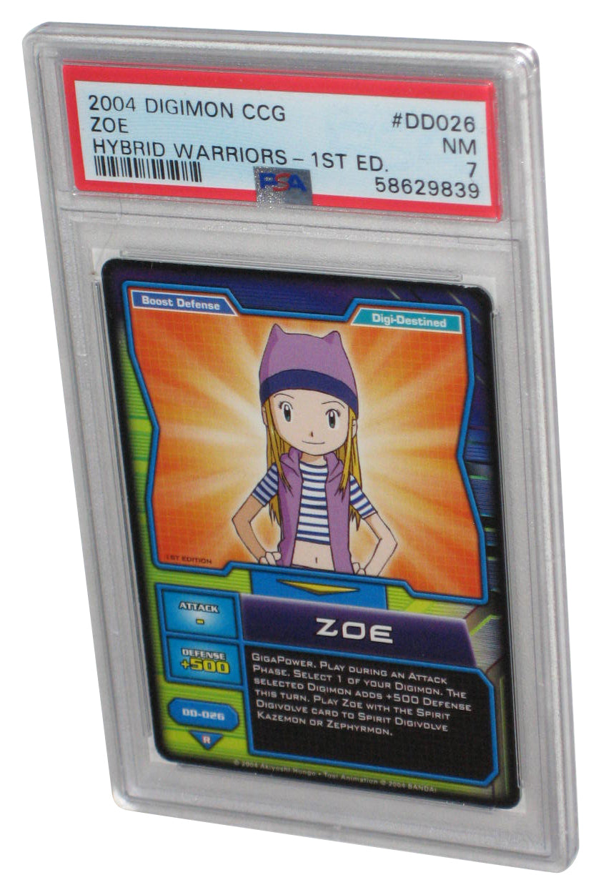 Digimon CCG 2004 Zoe Hybrid Warriors 1st Edition PSA 7 Graded Card DD026