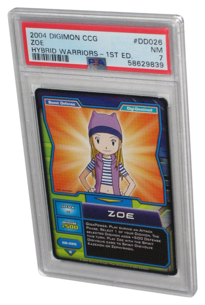 Digimon CCG 2004 Zoe Hybrid Warriors 1st Edition PSA 7 Graded Card DD026