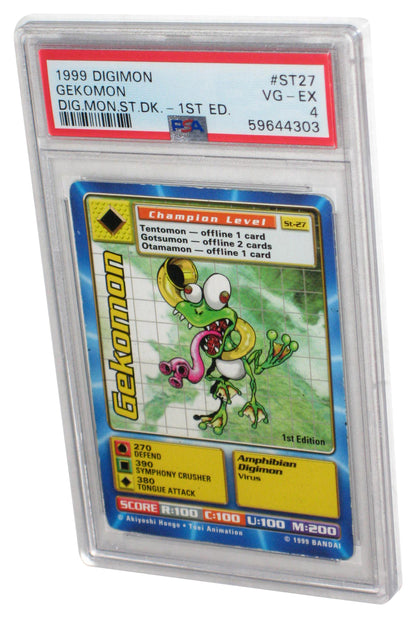 Digimon CCG 1999 Gekomon 1st Edition PSA 4 Graded Card ST27