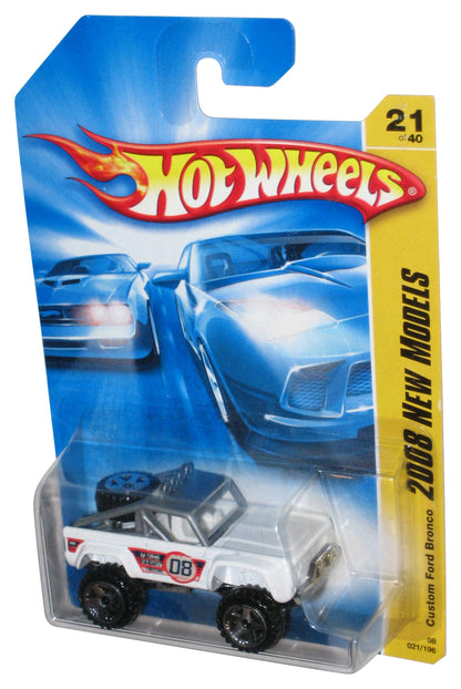 Hot Wheels 2008 New Models 21/40 White Custom Ford Bronco Toy 021/196