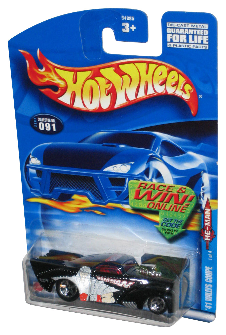 Hot Wheels He-Man Masters of The Universe (2002) Ram Man '41 Willys Coupe Black Toy Car #091
