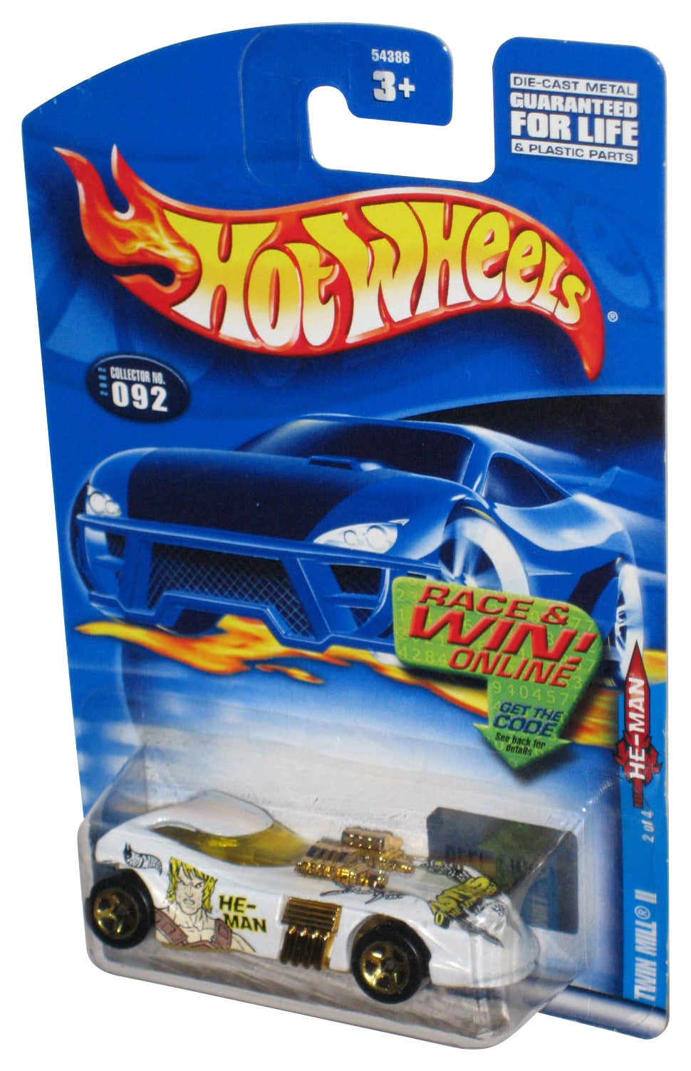 Hot Wheels He-Man Masters of The Universe (2002) White Twin Mill II Toy Car #092