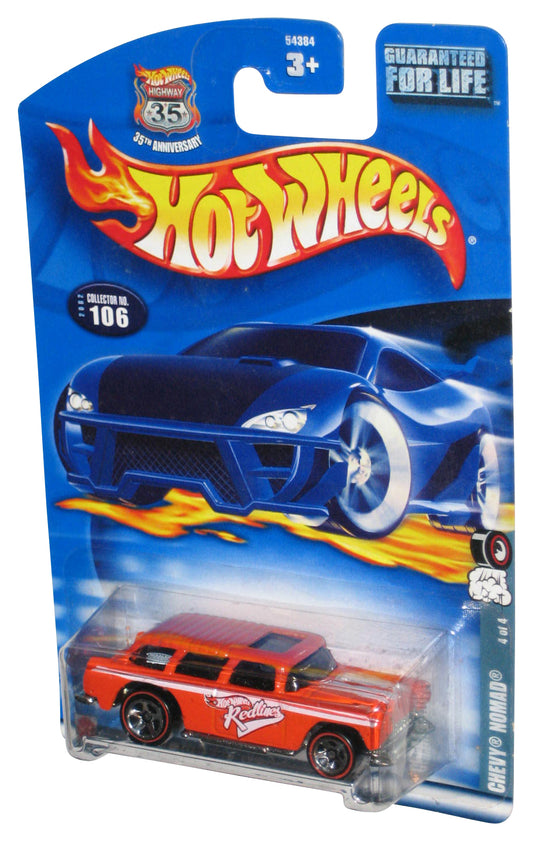 Hot Wheels Chevy Nomad 4/4 Red Line Series (2002) Orange Toy Car #106
