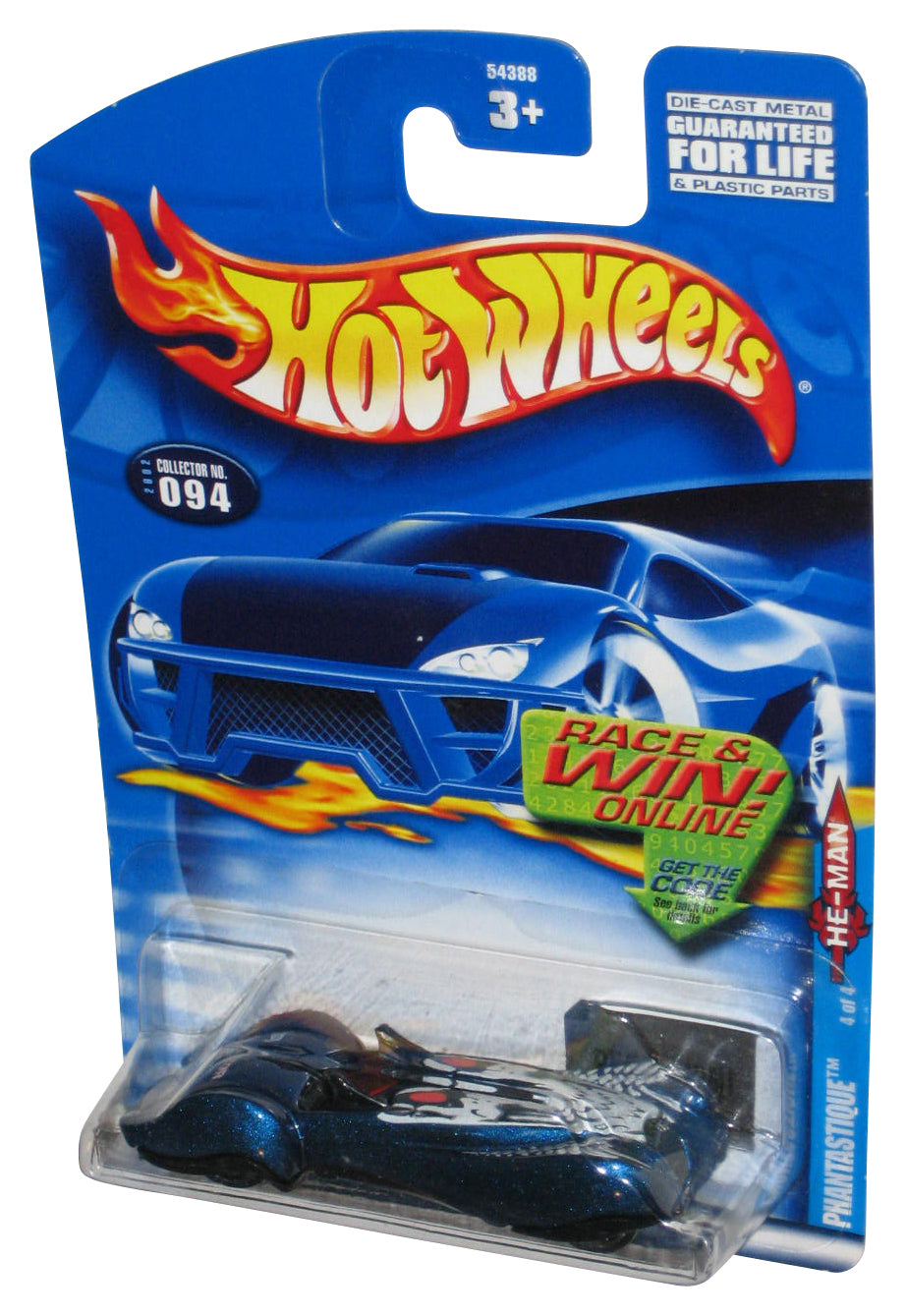 Hot Wheels He-Man Masters of The Universe (2002) Blue Phantastique Toy Car #094