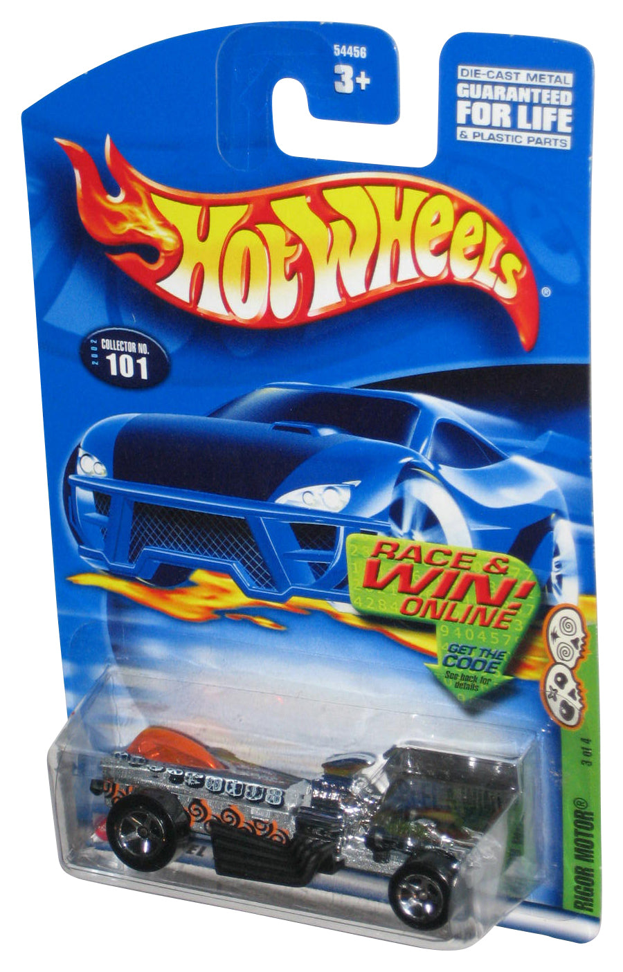 Hot Wheels Rigor Motor 3/4 (2002) Mattel Silver Collector Toy Car #101