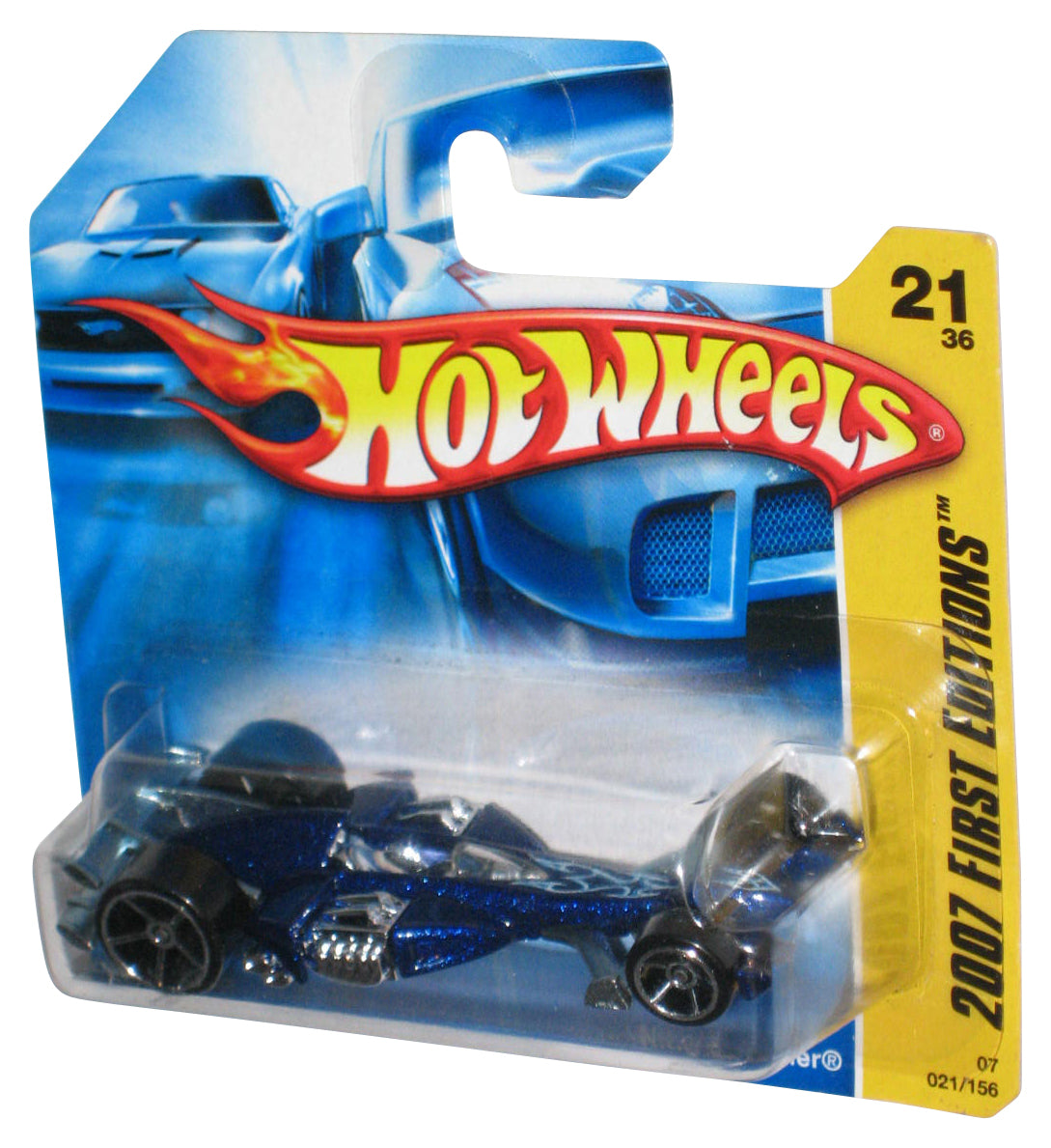 Hot Wheels 2007 First Editions Blue Nitro Scorcher Toy Car 021/156 - (Short Card)