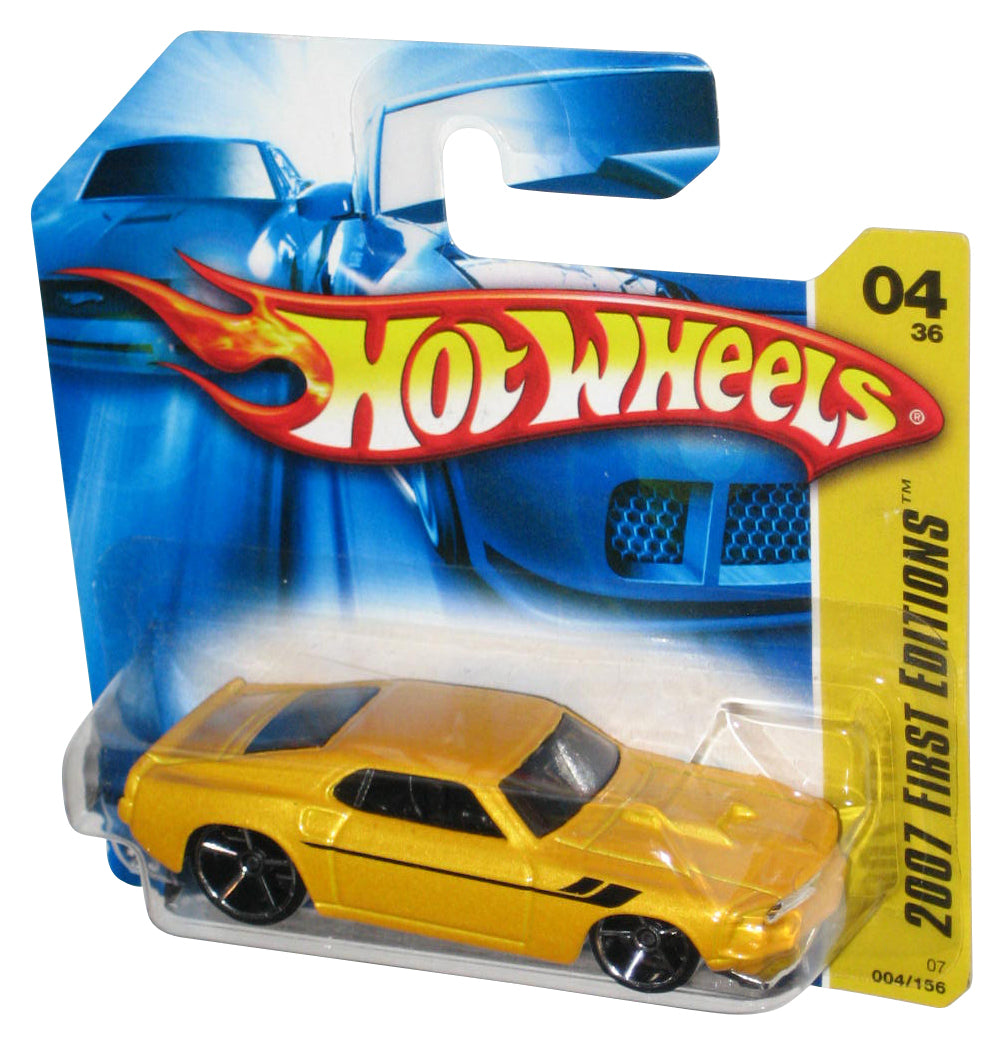 Hot Wheels 2007 First Editions 4/36 Yellow '69 Ford Mustang Toy Car 004/156 - (Short Card)