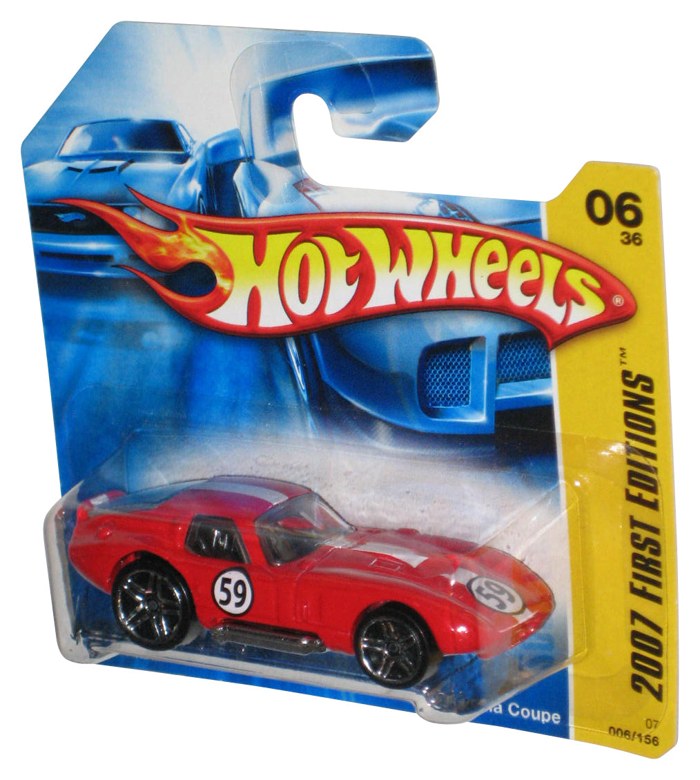 Hot Wheels 2007 New Models 06/36 Red Shelby Cobra Daytona Coupe Car 006/156 - (Short Card)