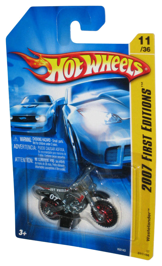Hot Wheels 2007 First Editions Gray Wastelander Toy Motorcycle Bike 011/156