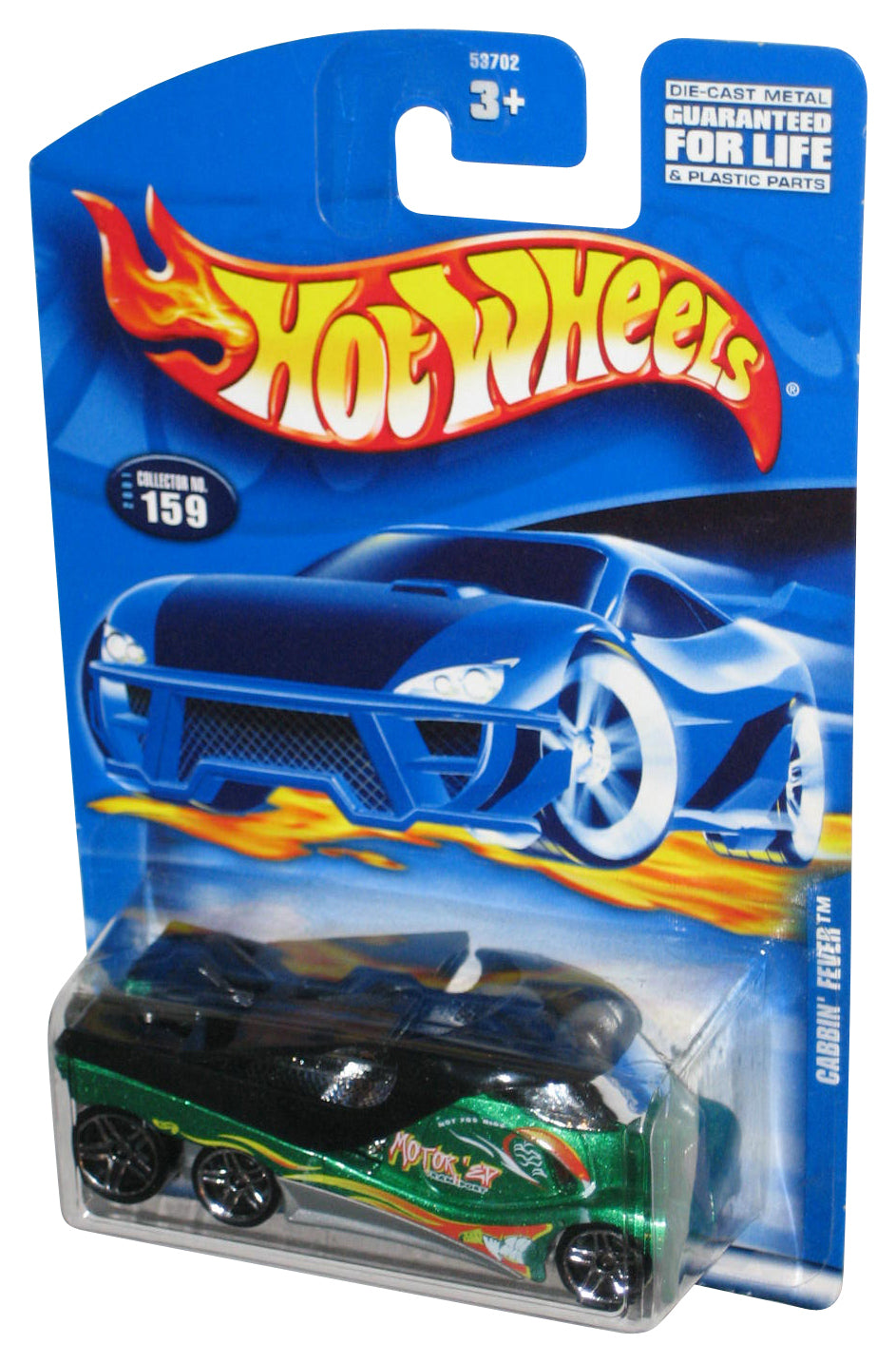 Hot Wheels Cabbin' Fever (2001) Mattel Collector Black & Green Toy Truck #159