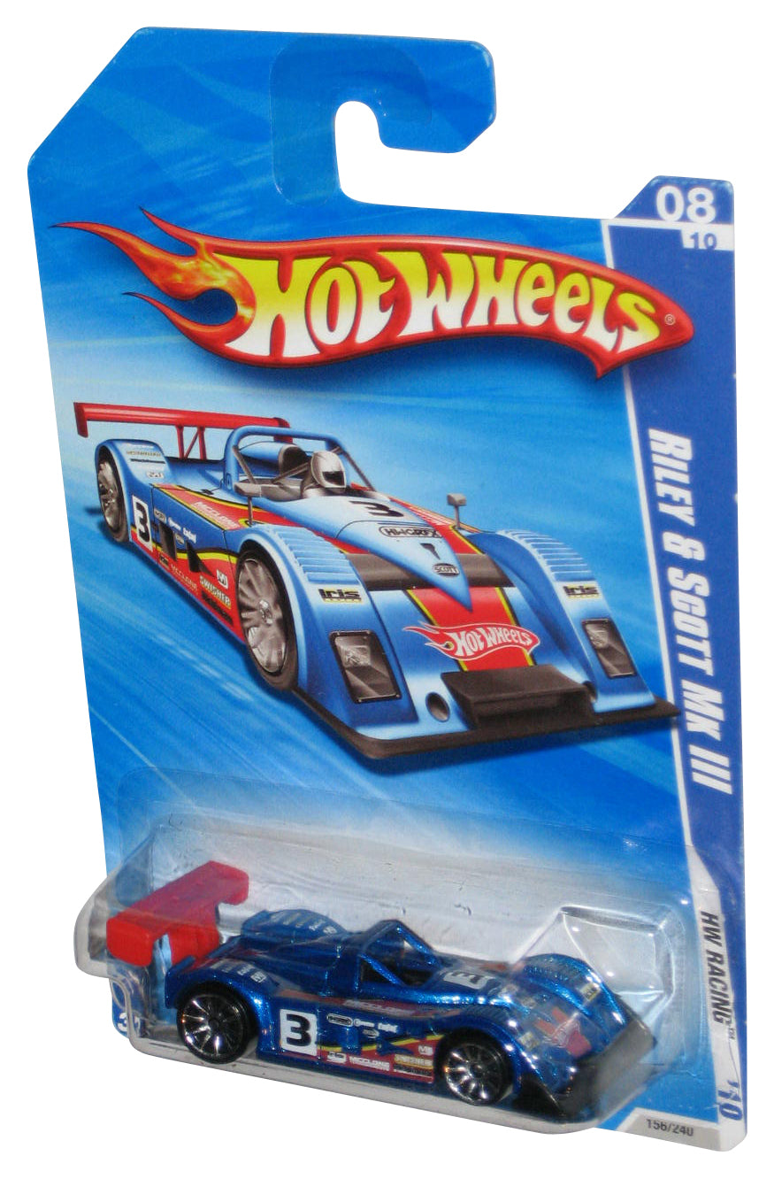 Hot Wheels HW Racing '10 08/10 Blue Riley & Scott MK III Toy Car 156/240