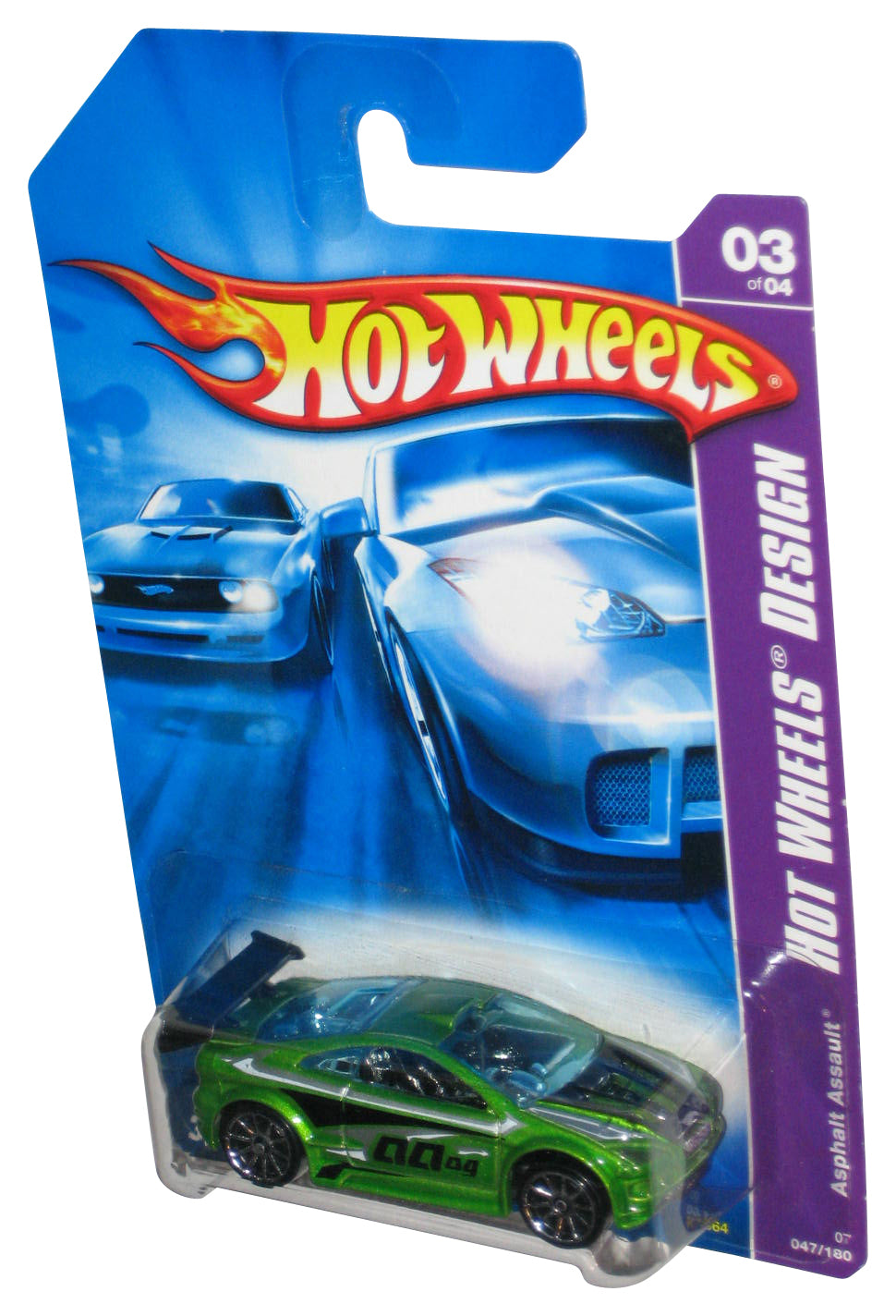 Hot Wheels Design 3/4 (2006) Green Asphalt Assault Toy Car 047/180