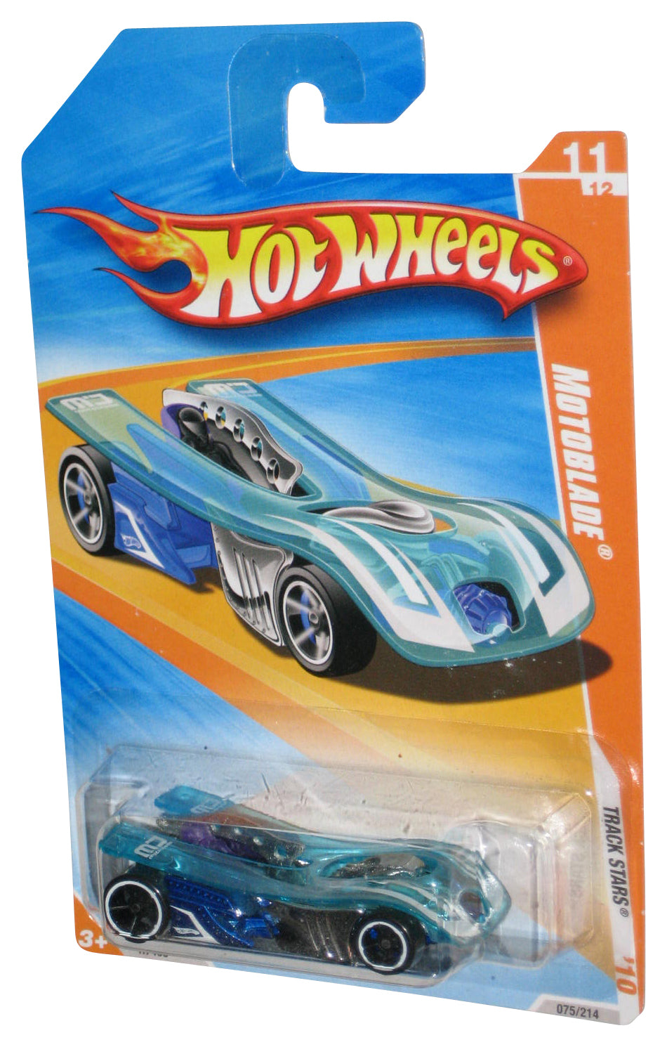 Hot Wheels Track Stars '10 11/12 Teal Blue Motoblade Toy Car 075/214
