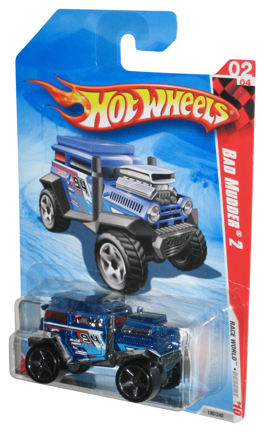 Hot Wheels Race World Desert '10 Blue Bad Mudder 2 Toy Car 190/240