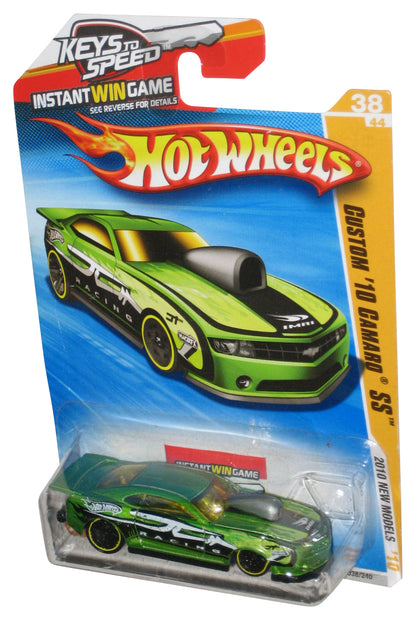Hot Wheels 2010 New Models 38/44 Green Custom '10 Camaro SS Car 038/240 - (Keys To Speed Card)